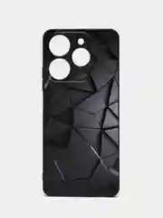 Тёмно-серый силиконовый чехол для Tecno Spark 10 Pro (Техно Спарк 10 Про), с принтом, с рисунком