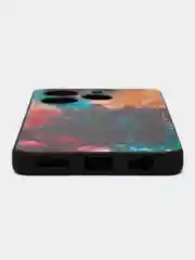 Фиолетовый силиконовый чехол для Tecno Spark 10 Pro (Техно Спарк 10 Про), с принтом, с рисунком