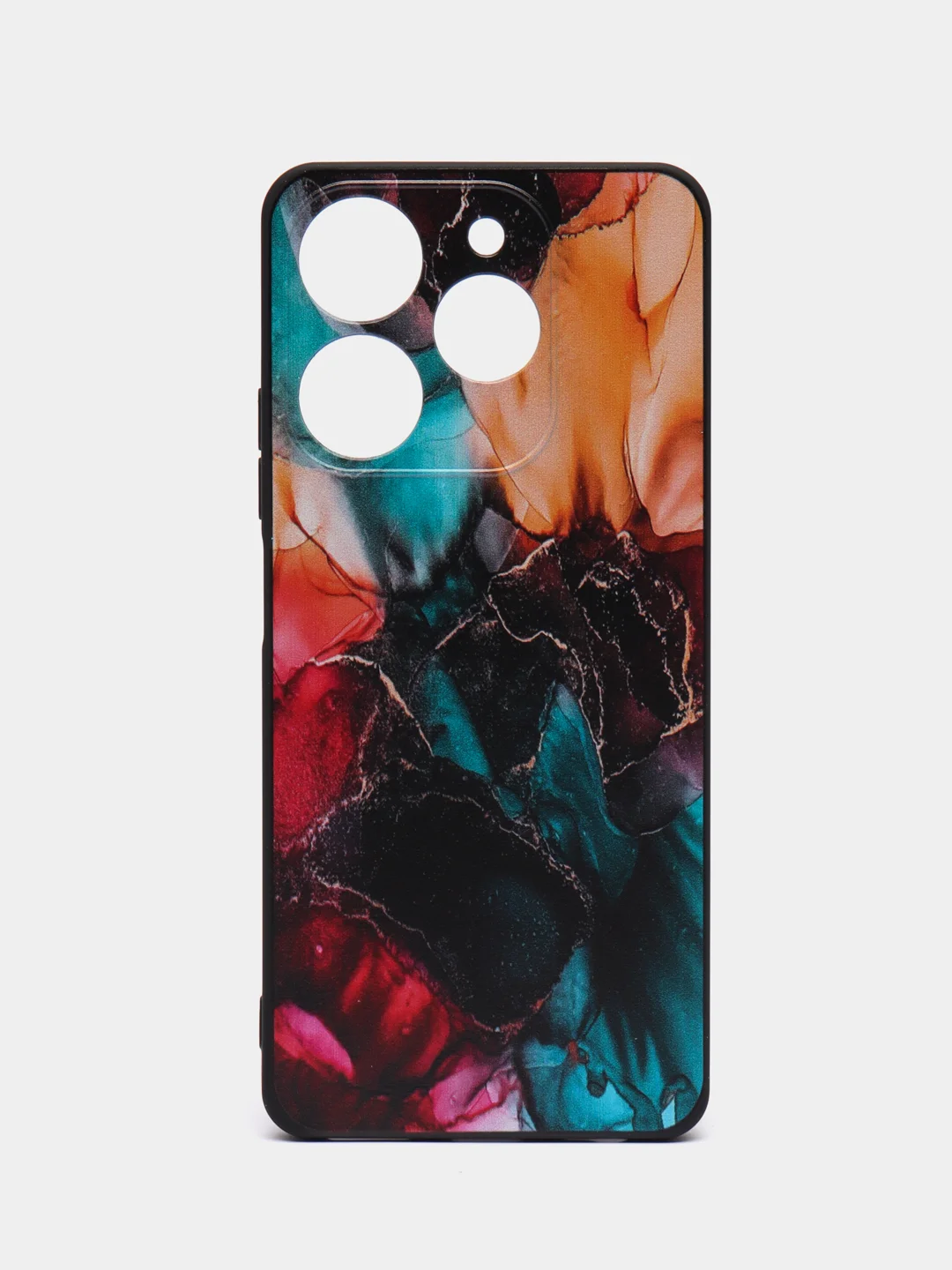 Фиолетовый силиконовый чехол для Tecno Spark 10 Pro (Техно Спарк 10 Про), с принтом, с рисунком