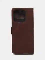 Коричневый чехол-книжка для ITEL A70 (Ител А70), с боковым магнитом