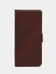 Коричневый чехол-книжка для ITEL A70 (Ител А70), с боковым магнитом
