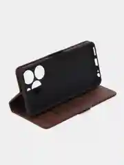 Коричневый чехол-книжка Tecno Spark GO 2024 (Техно Спарк Го 2024), с боковым магнитом