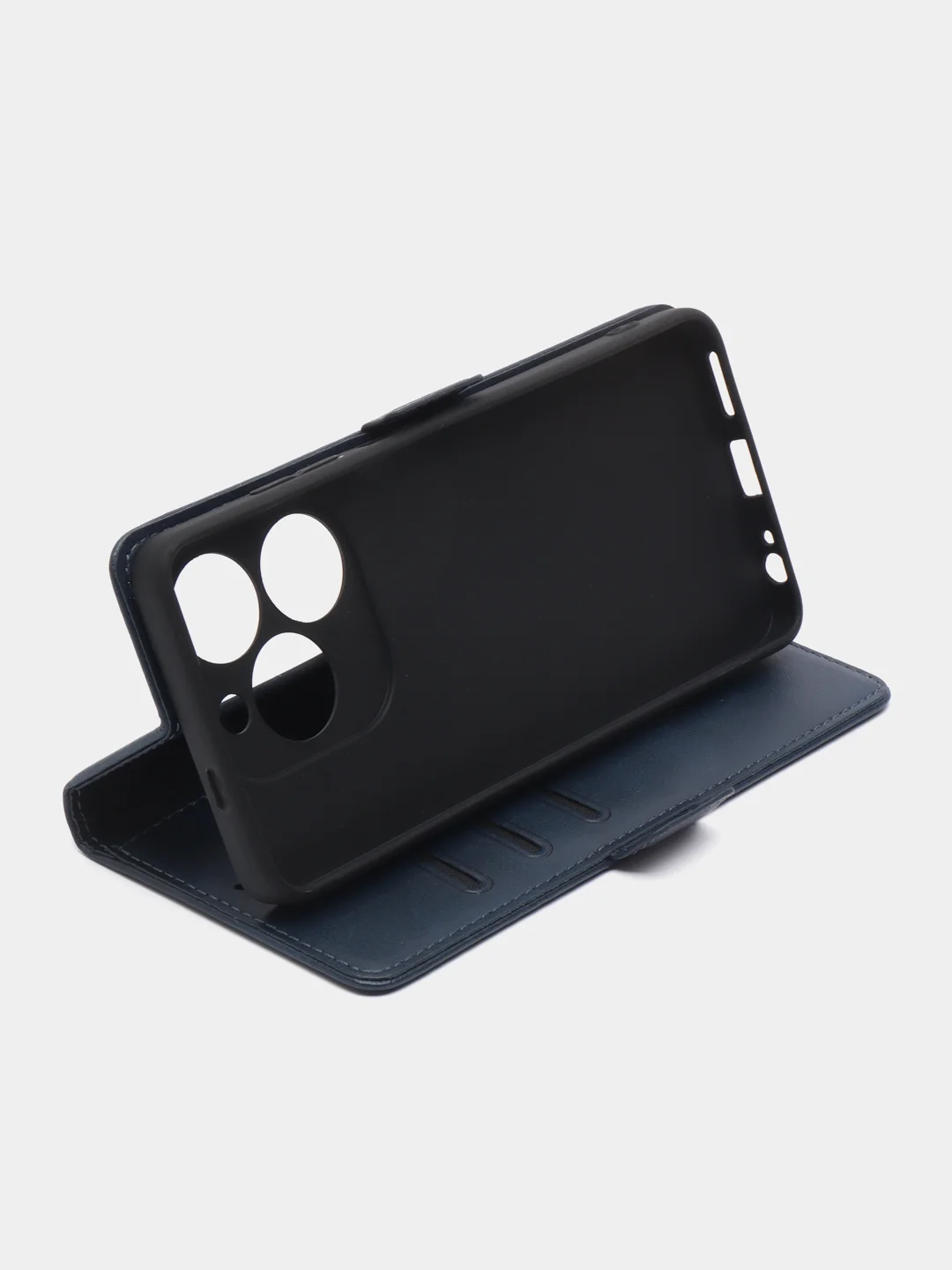Синий чехол-книжка Tecno Spark GO 2024 (Техно Спарк Го 2024), с боковым магнитом