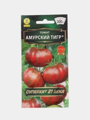 Семена Томат "Амурский тигр", 20 штук, высокоурожайный, среднеспелый (Аэлита)
