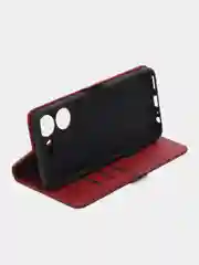 Красный чехол-книжка для Tecno Pova 5 Pro 5G (Техно Пова 5 Про 5 Джи) с боковым магнитом