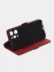 Коричневый чехол-книжка для Xiaomi Redmi 12 4G (Сяоми Редми 12 4Джи), с боковым магнитом