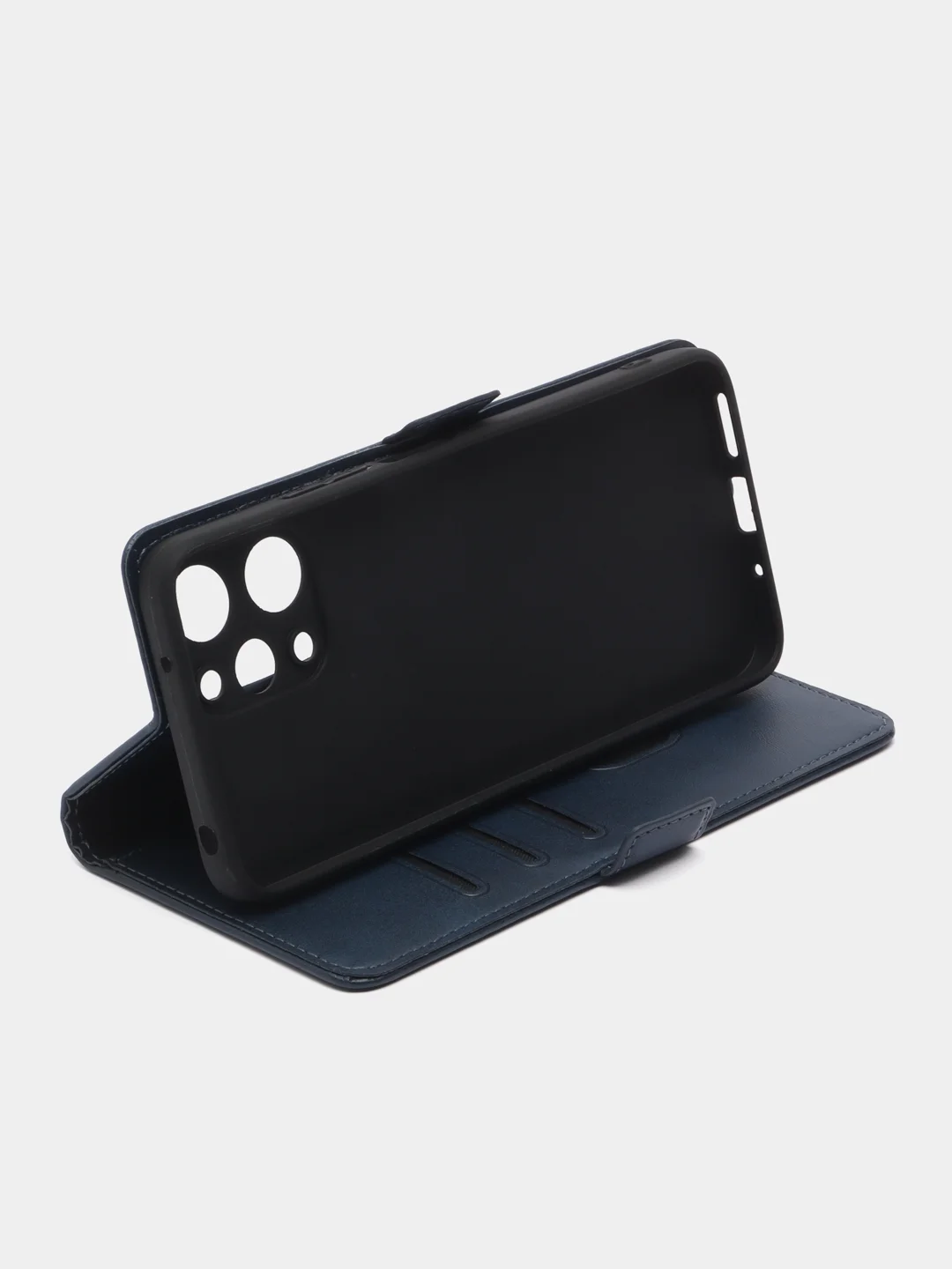 Синий чехол-книжка для Xiaomi Redmi 12 4G (Сяоми Редми 12 4Джи), с боковым магнитом