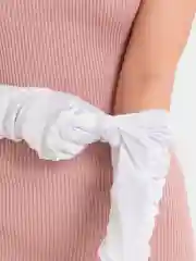Белый перчатки женские, атласные, карнавальные, свадебные