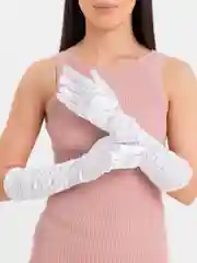 Белый перчатки женские, атласные, карнавальные, свадебные