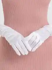 Белый перчатки женские, атласные, карнавальные, свадебные