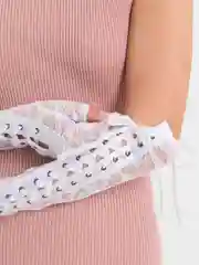 Белый перчатки женские, кружевные, эротические, карнавальные