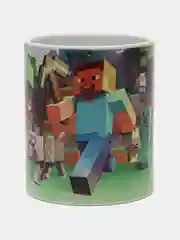 Зеленый кружка сувенирная, с принтом Minecraft, в подарочной коробке
