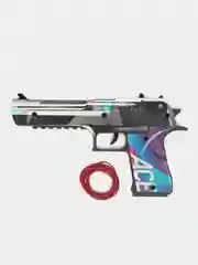 Синий деревянный пистолет-резинкострел Desert Eagle Ace (Дигл Айс)