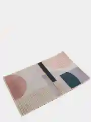Коралловый меланж безворсовый прикроватный коврик