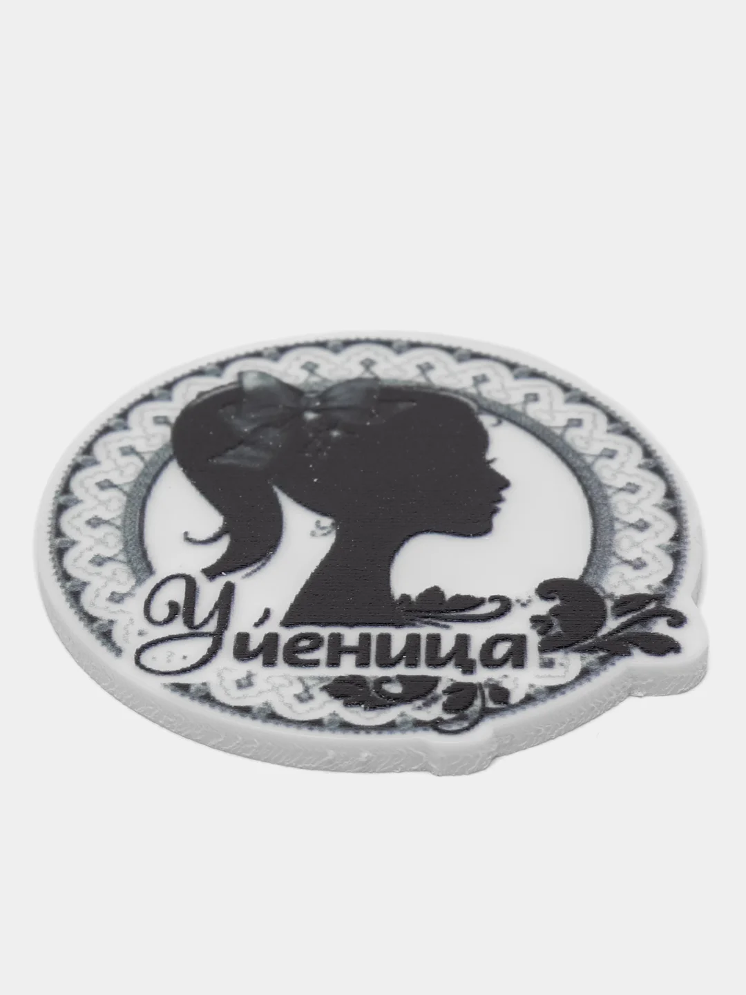 Черный кабошоны акриловые ученические, 4 штуки