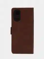 Коричневый чехол-книжка на Oppo A18/Oppo A38 4G ( Оппо А18/Оппо А38 4G) с боковым магнитом
