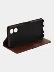 Коричневый чехол-книжка на Oppo A18/Oppo A38 4G ( Оппо А18/Оппо А38 4G) с боковым магнитом
