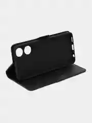 Черный чехол-книжка на Oppo A18/Oppo A38 4G ( Оппо А18/Оппо А38 4G) с боковым магнитом