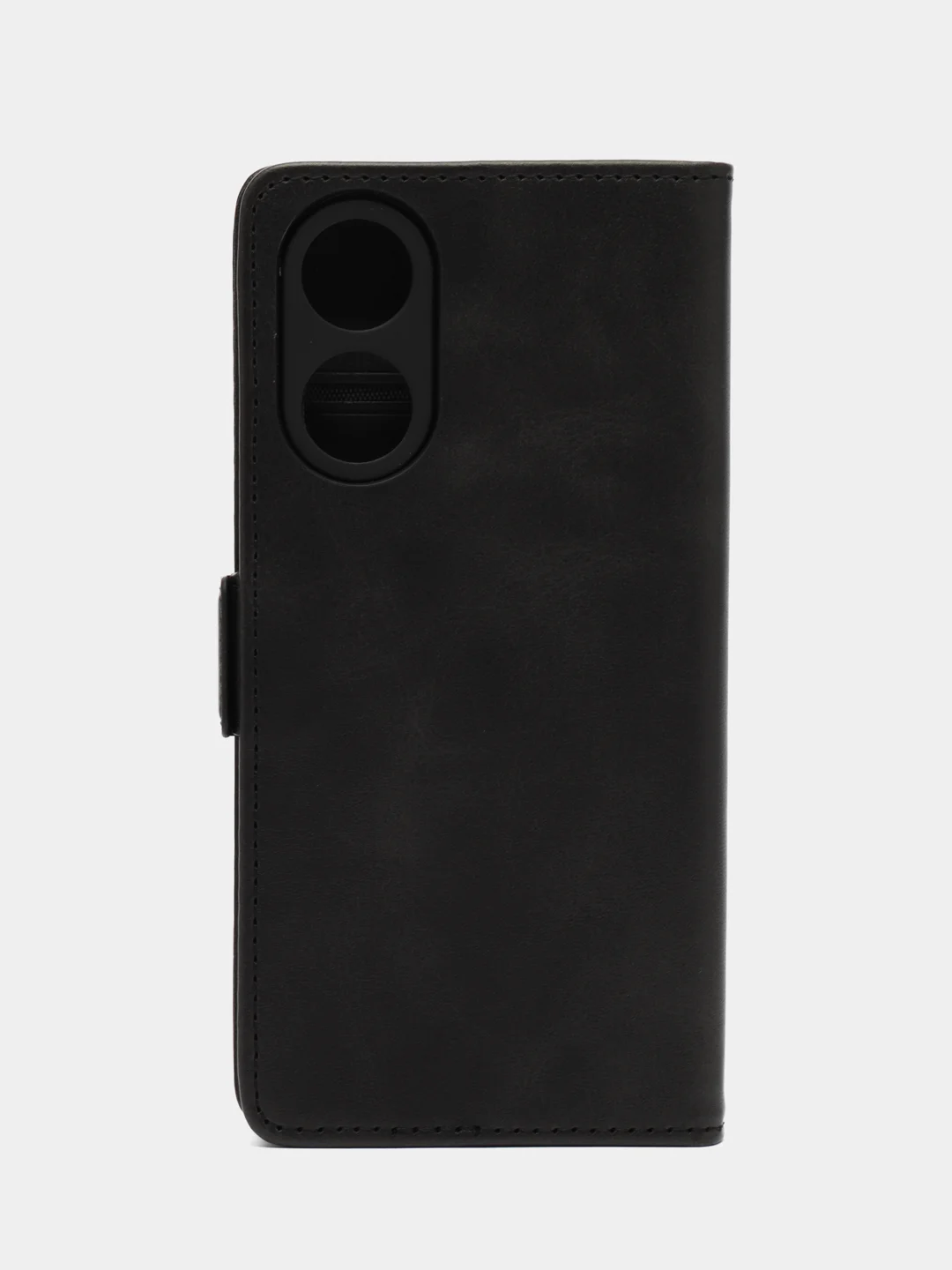 Черный чехол-книжка на Oppo A18/Oppo A38 4G ( Оппо А18/Оппо А38 4G) с боковым магнитом