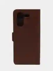 Коричневый чехол-книжка для Tecno Pova 5 Pro 5G (Техно Пова 5 Про 5 Джи) с боковым магнитом