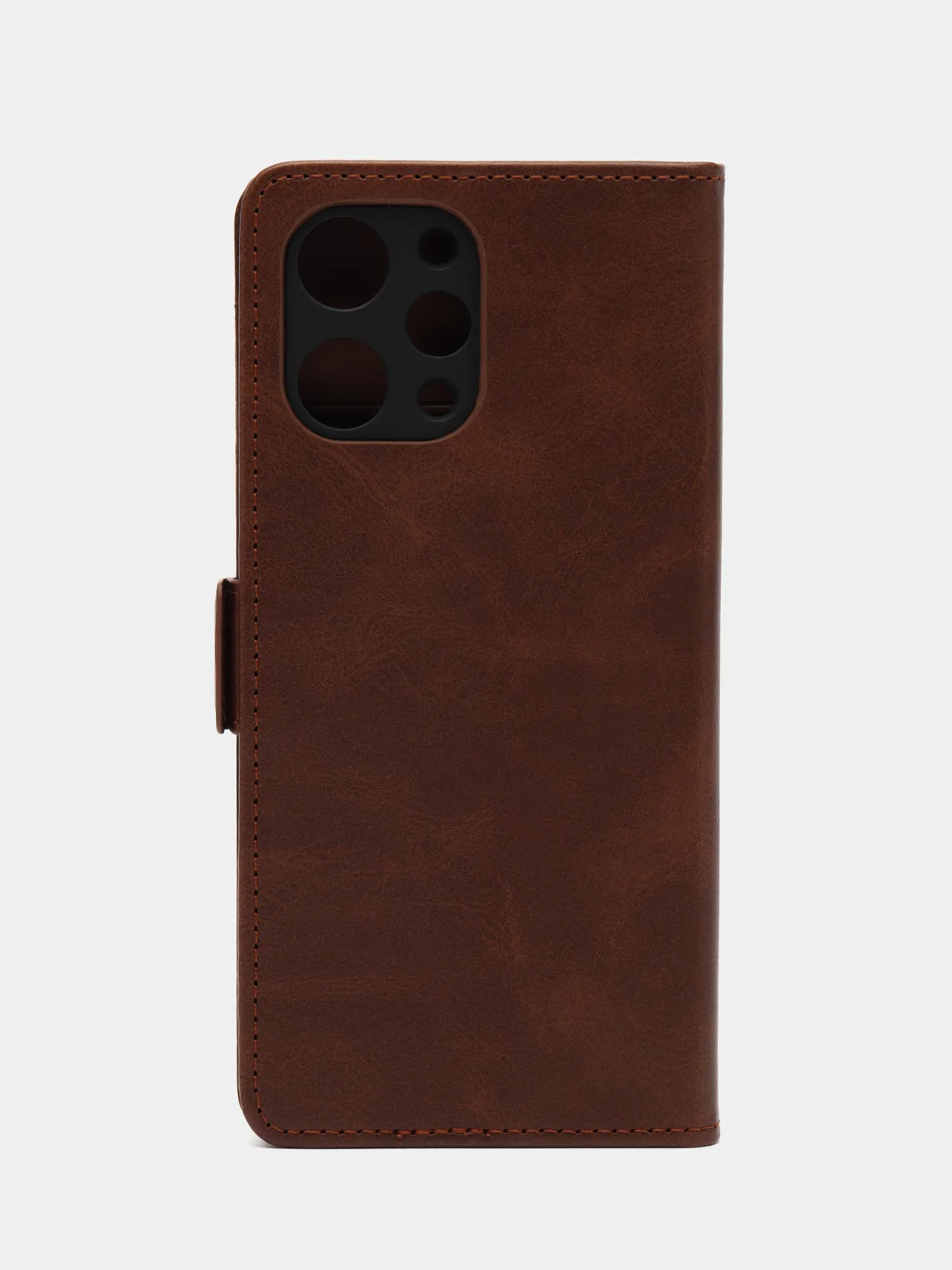 Коричневый чехол-книжка для Xiaomi Redmi 12 4G (Сяоми Редми 12 4Джи), с боковым магнитом