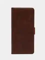 Коричневый чехол-книжка для Xiaomi Redmi 12 4G (Сяоми Редми 12 4Джи), с боковым магнитом