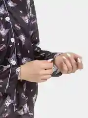 Черный женская домашняя пижама Куроми, Hello Kitty, костюм 2 в 1