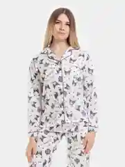 Белый женская домашняя пижама Куроми, Hello Kitty, костюм 2 в 1