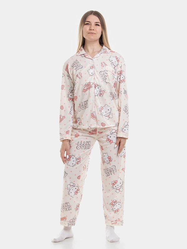 Женская домашняя пижама Куроми, Hello Kitty, костюм 2 в 1