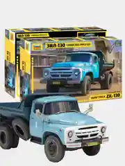 Сборная модель Советский грузовик ЗИЛ-130 Самосвал ММЗ-555 масштабная 1:43 КИТ пластик