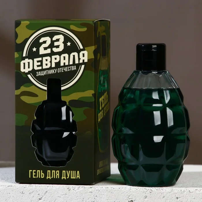 Зеленый гель для душа во флаконе граната  300 мл