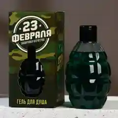 Зеленый гель для душа во флаконе граната  300 мл