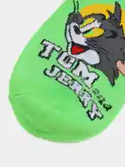 Зеленый носки с принтом Том и Джери низкие