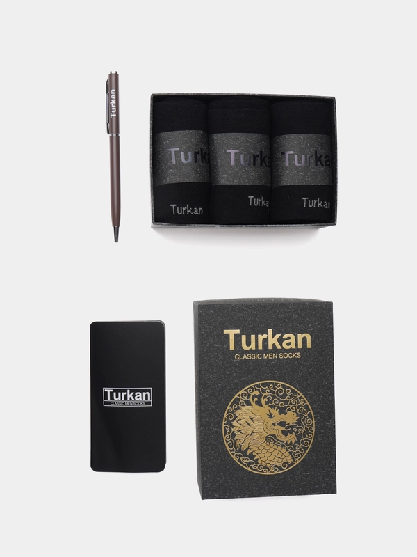 Носки мужские Turkan "Дракон", ароматизированные, ручка в комплекте, 3 штуки в упаковке