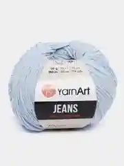 Светло-синий пряжа YarnArt Jeans, 50г/160 м (55% хлопок, 45%акрил), комплект из 2 мотков
