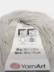 Серый пряжа YarnArt Jeans, 50г/160 м (55% хлопок, 45%акрил), комплект из 2 мотков