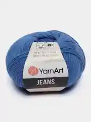 Синий пряжа YarnArt Jeans, 50г/160 м (55% хлопок, 45%акрил), комплект из 2 мотков
