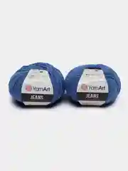 Синий пряжа YarnArt Jeans, 50г/160 м (55% хлопок, 45%акрил), комплект из 2 мотков