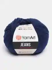 Темно-синий пряжа YarnArt Jeans, 50г/160 м (55% хлопок, 45%акрил), комплект из 2 мотков