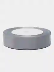 Серый металлик атласная лента, однотонная