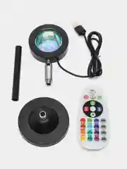 Угольный ночник-светильник с пультом, USB, LED, RGB, фоновая подсветка на 16 цветов, лампа закат