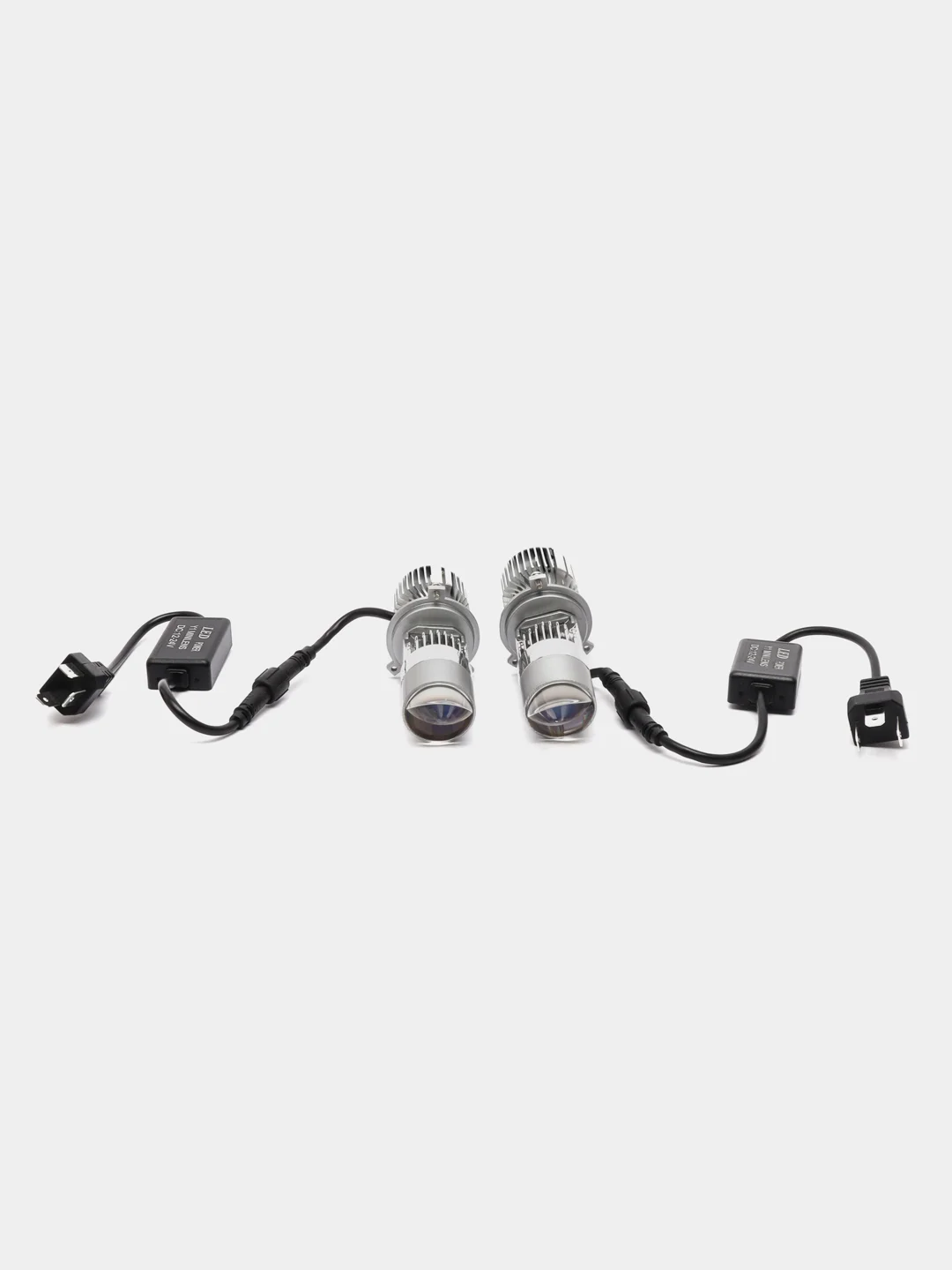 Белый автомобильные светодиодные линзованные лампы H4 mini Bi-Led с СТГ, 6000К, 12-24V, 2 шт
