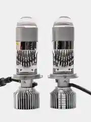 Белый автомобильные светодиодные линзованные лампы H4 mini Bi-Led с СТГ, 6000К, 12-24V, 2 шт