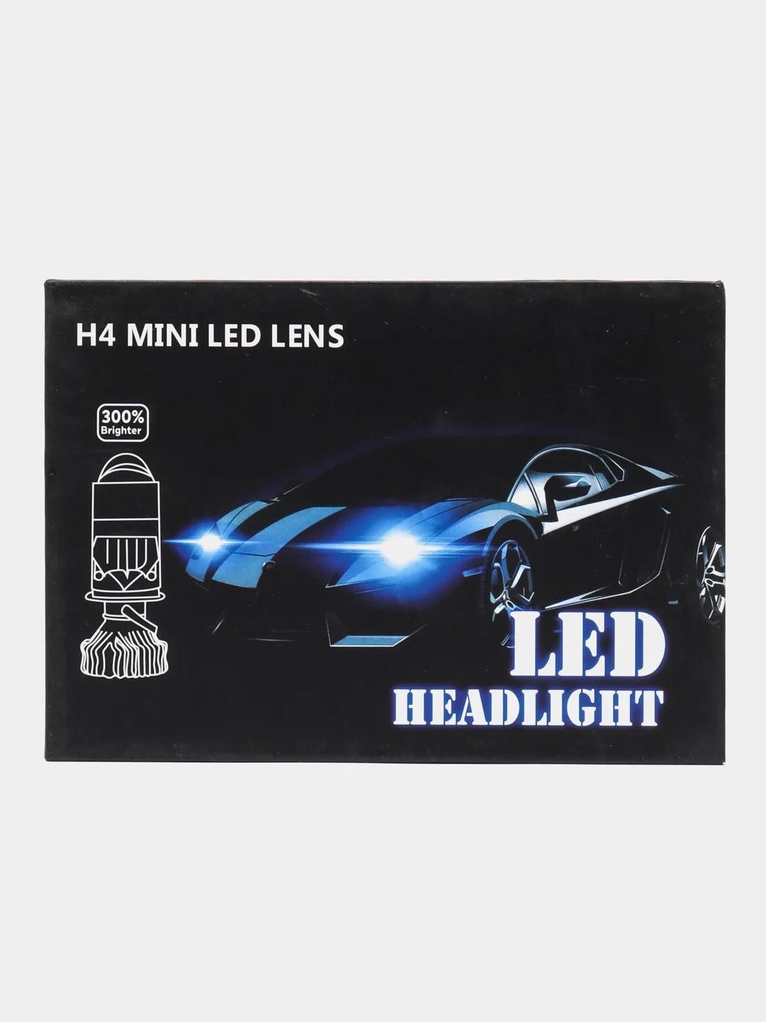 Белый мини bi-led лампы линзы H4 Premium New Bright 5500К с линзой дальнего света