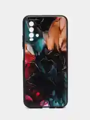 Фиолетовый силиконовый чехол для Xiaomi Redmi 9T (Сяоми Редми 9Т), с принтом, с рисунком