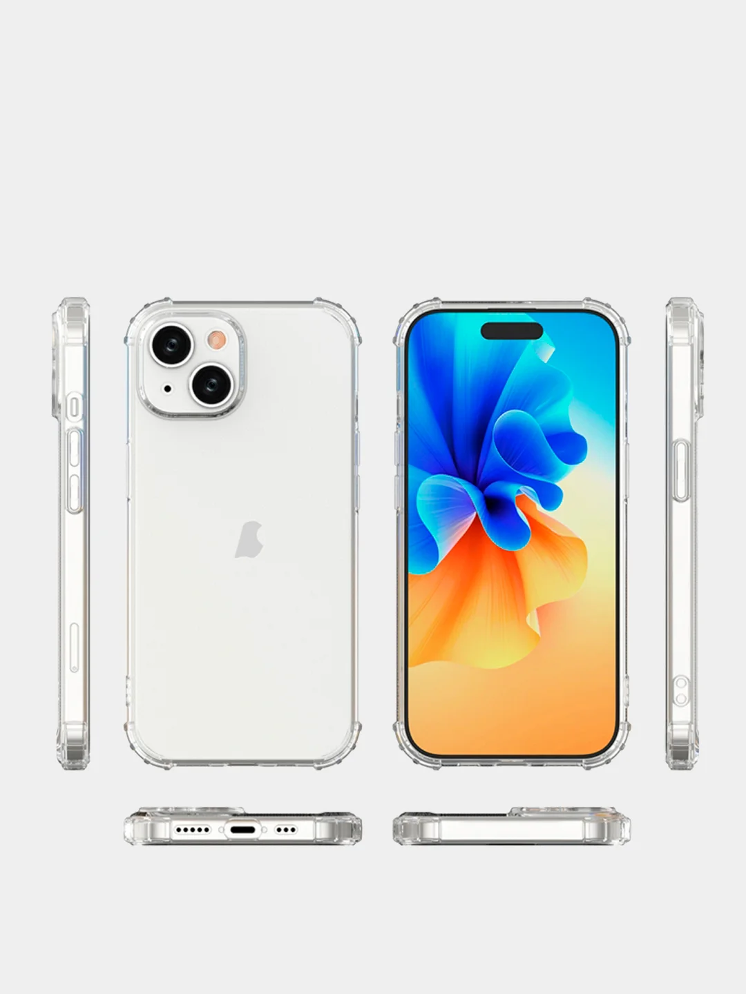 Чехол для iPhone 11, 13, 14, Pro, Max, Mini, XR, 7/8/SE, чехол на айфон прозрачный