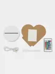 Бежевый меланж светильник, доска для рисования, USB, LED-подсветка с пультом управления, ночник