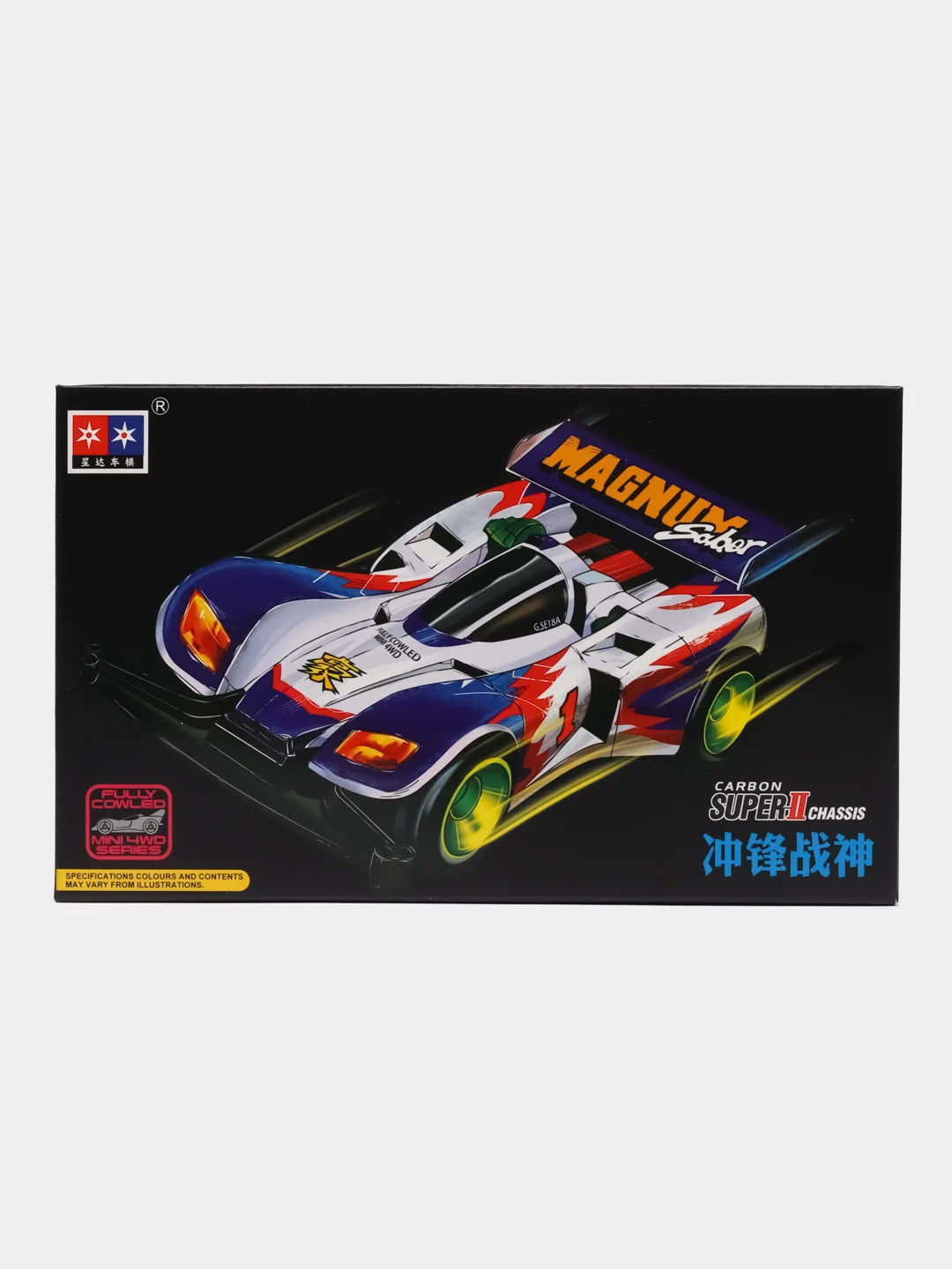 Индиго модель гоночного автомобиля Magnum Daxing 1/32, мини 4WD, с шасси AR/FMA