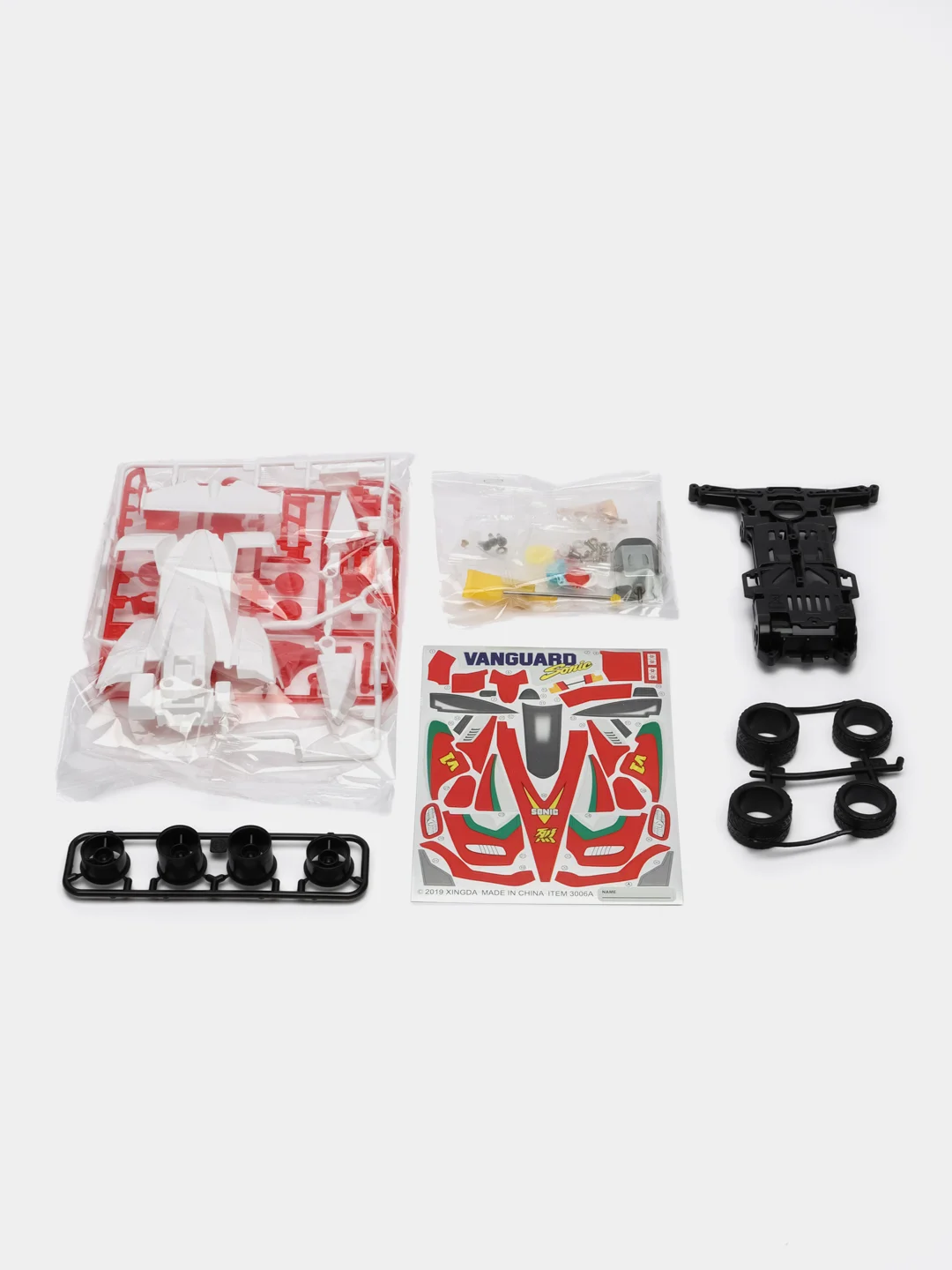 Красный модель гоночного автомобиля Magnum Daxing 1/32, мини 4WD, с шасси AR/FMA