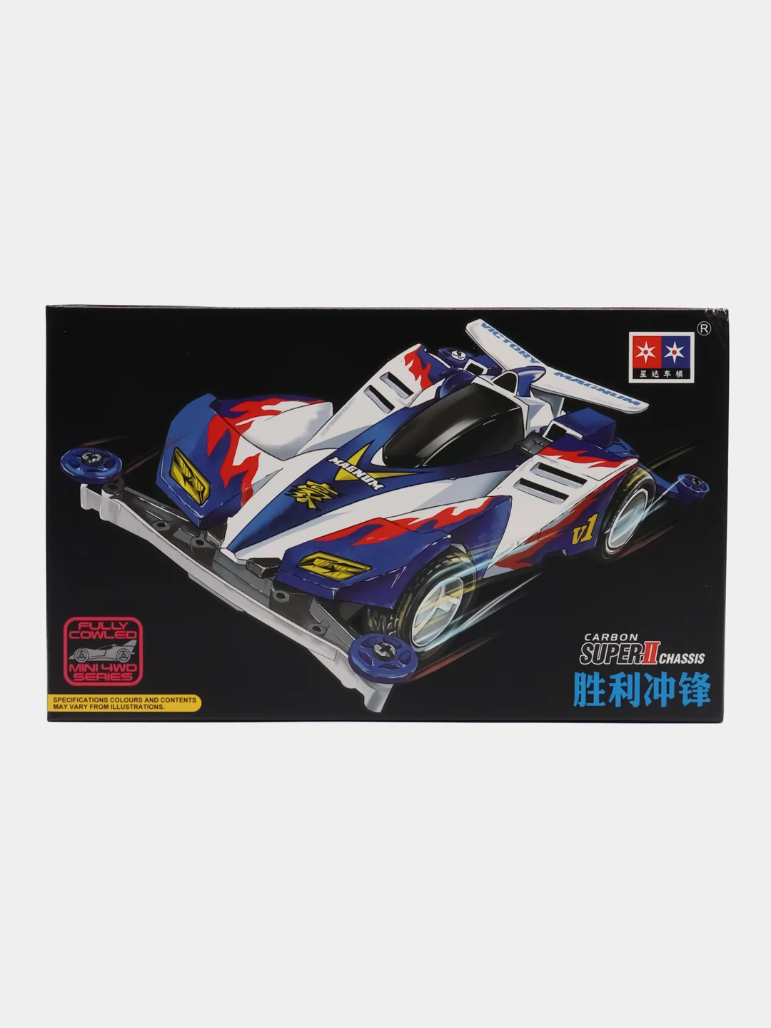 Синий модель гоночного автомобиля Magnum Daxing 1/32, мини 4WD, с шасси AR/FMA